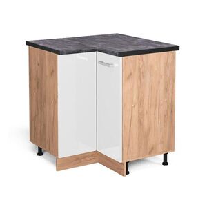 Vicco ROHOVÁ SKŘÍŇKA R-Line Bílá vysoký lesk 75.6 cm , PD Antracit obraz