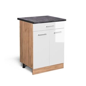 Vicco SPODNÍ SKŘÍŇKA KUCHYŇSKÉ LINKY R-Line Bílá vysoký lesk 60 cm se zásuvkou, PD Antracit obraz