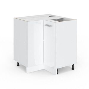 Vicco UNIVERZÁLNÍ ROHOVÁ SKŘÍŇ R-Line Bílá vysoký lesk 75.6 cm s dvířky, bez pracovní desky obraz