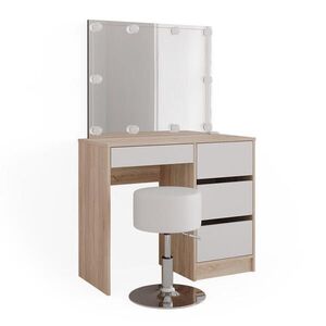 Vicco TOALETNÍ STOLEK Sherry Sonoma 90 cm s osvětlením LED a stoličkou obraz