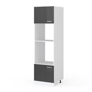 Vicco UNIVERZÁLNÍ SPÍŽNÍ SKŘÍŇKA R-Line Antracitový vysoký lesk 60 cm s otevřenými policemi a dvířky obraz