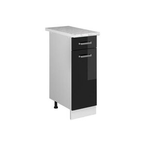 Vicco SPODNÍ SKŘÍŇKA KUCHYŇSKÉ LINKY R-Line Černý vysoký lesk 30 cm s pracovní deskou obraz