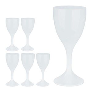 Relaxdays SKLENICE Bílá 6-dílná sada bez BPA obraz