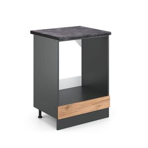 Vicco SKŘÍŇKA NA VESTAVĚNOU TROUBU R-Line Zlatý mocný dub 60 cm , PD Antracit obraz