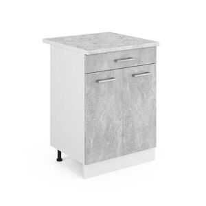 Vicco SPODNÍ SKŘÍŇKA KUCHYŇSKÉ LINKY R-Line Beton 60 cm se zásuvkou a pracovní deskou obraz