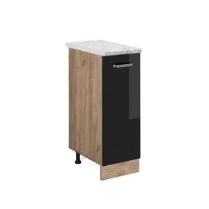 Vicco LÉKÁRNIČKOVÁ SKŘÍŇKA R-Line Černý vysoký lesk 30 cm PD Mramor obraz