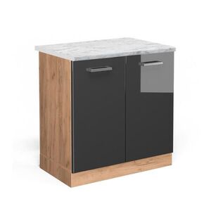 Vicco SKŘÍŇKA POD DŘEZ R-Line Antracitový vysoký lesk 80 cm PD Mramor obraz