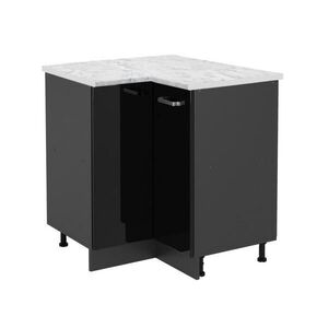 Vicco ROHOVÁ SKŘÍŇKA R-Line Černý vysoký lesk 75.6 cm PD Mramor obraz