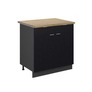 Vicco SPODNÍ SKŘÍŇKA KUCHYŇSKÉ LINKY Fame-Line Černý pruhovaný 80 cm , PD Dub obraz