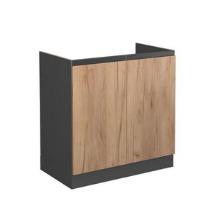 Vicco SPODNÍ SKŘÍŇKA KUCHYŇSKÉ LINKY R-Line Zlatý mocný dub 80 cm Tvar J, bez pracovní desky obraz
