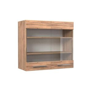 Vicco SKLENĚNÁ KUCHYŇSKÁ SKŘÍŇKA Fame-Line Zlatý mocný dub 80 cm obraz