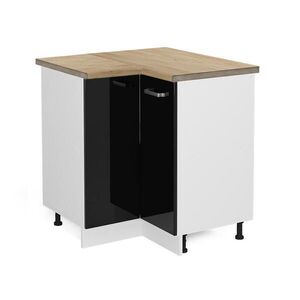 Vicco ROHOVÁ SKŘÍŇKA R-Line Černý vysoký lesk 75.6 cm , PD Dub obraz