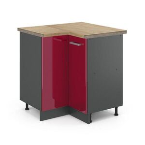 Vicco ROHOVÁ SKŘÍŇKA R-Line Červená vysoký lesk 75.6 cm , PD Dub obraz