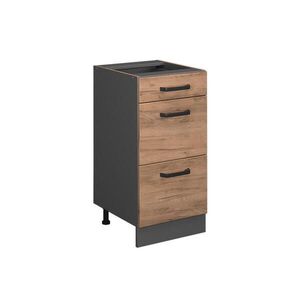 Vicco SPODNÍ SKŘÍŇKA KUCHYŇSKÉ LINKY R-Line Zlatý mocný dub 40 cm se zásuvkami, bez pracovní desky obraz