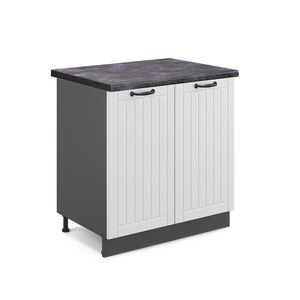 Vicco SKŘÍŇKA POD DŘEZ Fame-Line Bílý venkovský dům 80 cm , PD Antracit obraz