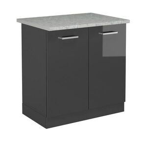 Vicco SKŘÍŇKA POD DŘEZ R-Line Antracitový vysoký lesk 80 cm PD Mramor obraz