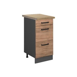 Vicco SPODNÍ SKŘÍŇKA KUCHYŇSKÉ LINKY R-Line Zlatý mocný dub 40 cm se zásuvkami, PD Dub obraz