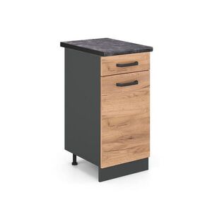 Vicco SPODNÍ SKŘÍŇKA KUCHYŇSKÉ LINKY R-Line Zlatý mocný dub 40 cm , PD Antracit obraz