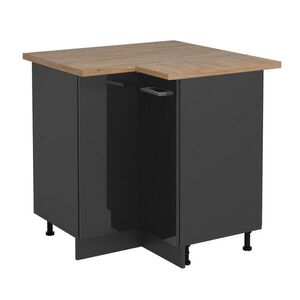 Vicco ROHOVÁ SKŘÍŇKA R-Line Antracitový vysoký lesk 75.6 cm , PD Dub obraz