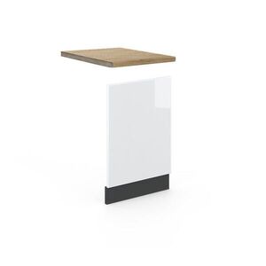 Vicco PŘEDNÍ PANEL Fame-Line Bílá vysoký lesk 45 cm , PD Dub obraz