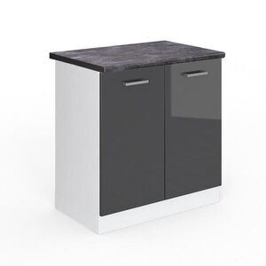 Vicco SKŘÍŇKA POD DŘEZ R-Line Antracitový vysoký lesk 80 cm , PD Antracit obraz