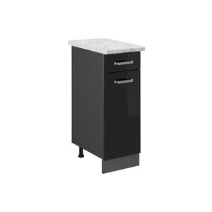 Vicco SPODNÍ SKŘÍŇKA KUCHYŇSKÉ LINKY R-Line Černý vysoký lesk 30 cm PD Mramor obraz