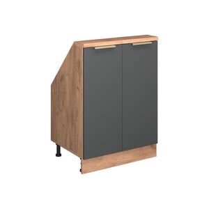 Vicco ŠIKMÁ SKŘÍŇ Rion Antracitově zlatý 60 x 81.6 cm se 2 dvířky obraz
