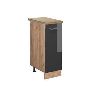 Vicco LÉKÁRNIČKOVÁ SKŘÍŇKA R-Line Antracitový vysoký lesk 30 cm , PD Dub obraz