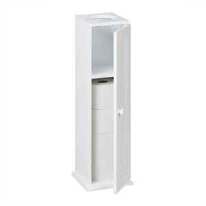 Relaxdays SKŘÍŇKA Bílá WC MDF 2 police 65 cm obraz