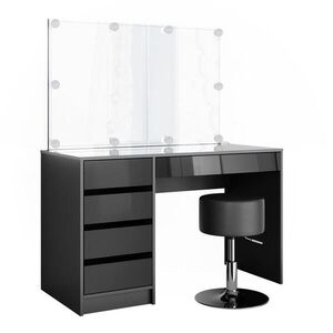 Vicco TOALETNÍ STOLEK Sherry Antracit 120 cm s osvětlením LED a stoličkou obraz