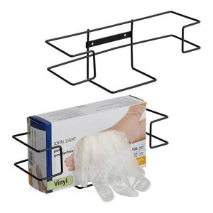 Relaxdays DÁVKOVAČ RUKAVIC Černý 2kusová-sada kov na zeď 28 cm obraz