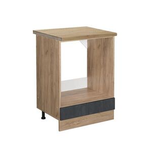 Vicco SKŘÍŇKA NA VESTAVĚNOU TROUBU R-Line Černý beton 60 cm PD Dub obraz