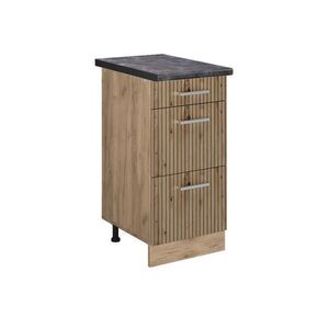 Vicco SPODNÍ SKŘÍŇKA KUCHYŇSKÉ LINKY R-Line Řemeslný dub 40 cm se zásuvkami, PD Antracit obraz