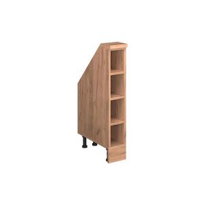 Vicco KUCHYŇSKÁ SKŘÍŇKA POD ŠIKMOU STŘECHU R-Line Zlatý mocný dub 15 cm se 4 přihrádkami obraz