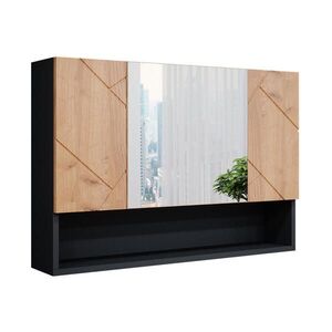 Vicco KOUPELNOVÁ ZRCADLOVÁ SKŘÍŇKA Irma Zlatý dub power/antracit 80.1 x 55 cm obraz