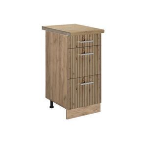 Vicco SPODNÍ SKŘÍŇKA KUCHYŇSKÉ LINKY R-Line Řemeslný dub 40 cm se zásuvkami, PD Dub obraz