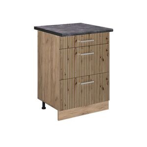 Vicco SPODNÍ SKŘÍŇKA KUCHYŇSKÉ LINKY R-Line Řemeslný dub 60 cm se zásuvkami, PD Antracit obraz