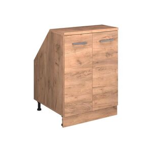 Vicco ŠIKMÁ SKŘÍŇ Rion Zlatý mocný dub 60 x 81.6 cm se 2 dveřmi, korpus skříně hloubka 60 cm obraz