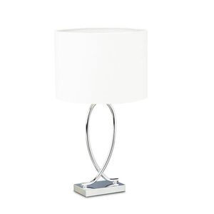 Relaxdays LAMPA Stříbrná Bílá E27 51 cm obraz