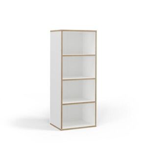 Vicco KNIHOVNA Tetrix Bílá 40 x 100 cm se 4 přihrádkami obraz