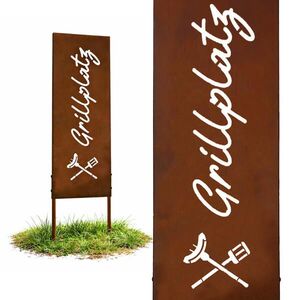 Relaxdays ZÁPICH Rezavě hnědý železo patina 115 cm obraz