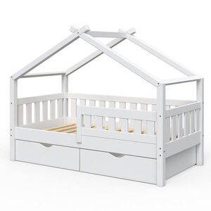 VitaliSpa DOMEČKOVÁ POSTEL Design Bílá 80x160 cm se 2 zásuvkami obraz