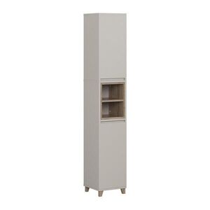 Vicco KOUPELNOVÁ SKŘÍŇKA Elnor Greige 30 x 170 cm se 2 dveřmi obraz