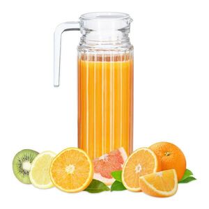 Relaxdays DŽBÁN Transparentní sklo s víkem 1 l obraz