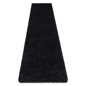 rugsX BĚHOUN SOFFI shaggy 5cm černý - do kuchyně, předsíně, chodby, haly 60/300 cm obraz