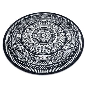 rugsX KULATÝ koberec FUN Napkin ubrousek - černý 100 cm obraz