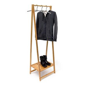 Relaxdays VĚŠÁK Přírodní bambus se stojanem na boty 158, 5 cm obraz