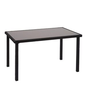 MCW POLY-RATTAN STŮL obdélníkový černý obraz