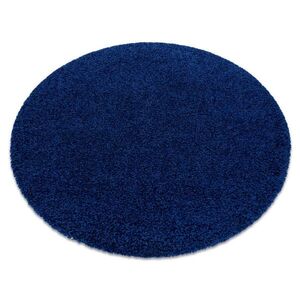 rugsX KULATÝ koberec SOFFI shaggy 5cm tmavě modrý 100 cm obraz