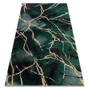 rugsX KOBEREC EMERALD výhradní 1018 glamour, stylový mramor lahvově zelená / zlato 120/170 cm obraz
